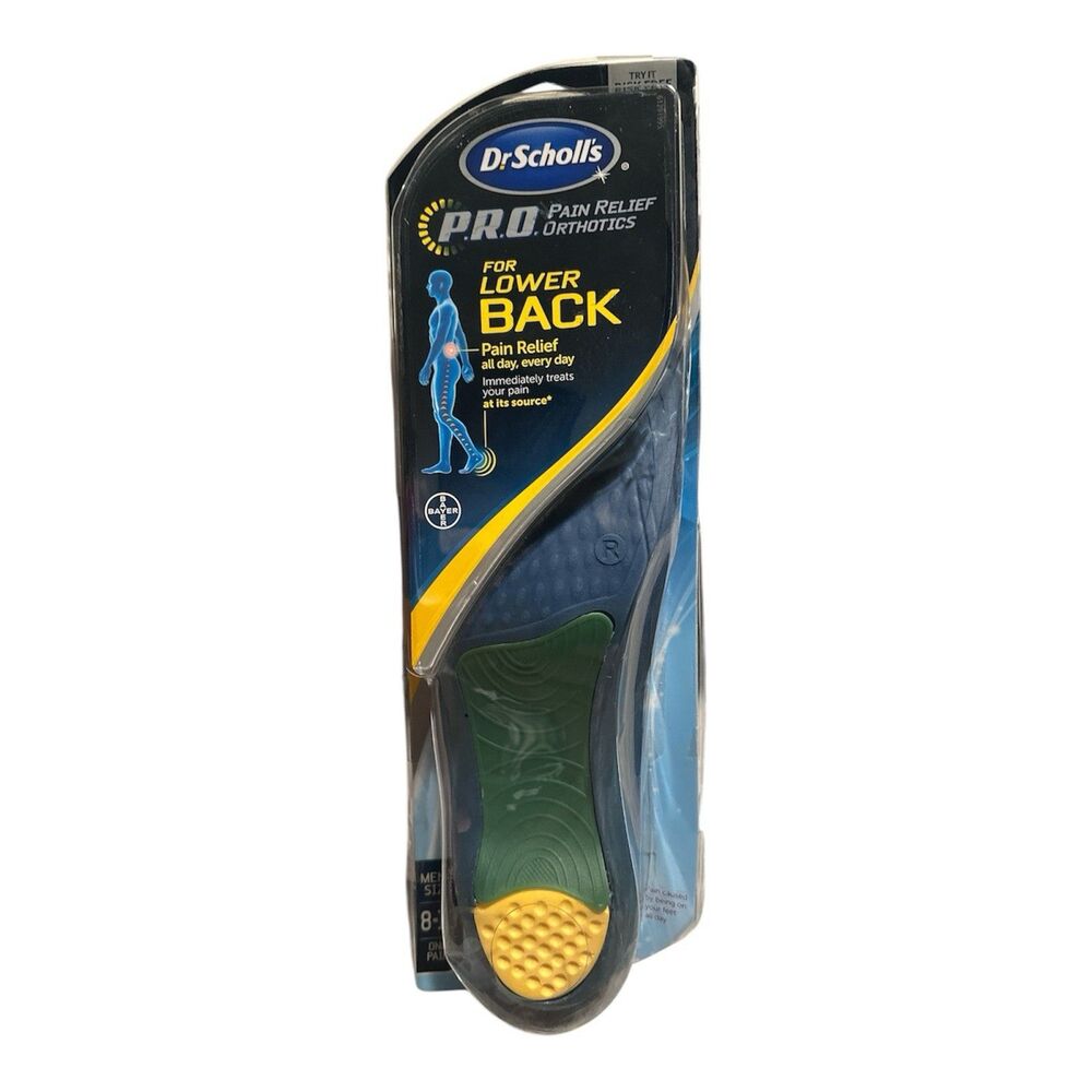 Dr Scholl's Pro Pain Relief Orthotics Lower Back Insoles Mens 8-13 *READ